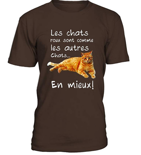 T-Shirt Les Chats Roux Homme